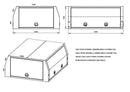 STAFFORD INDUSTRIAL UTE CANOPY 2100MM X 1780MM X 860MM ALU BLACK  3 DOOR3MM
