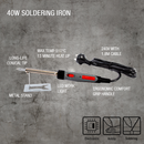 SOLDERING IRON, 240V, 40W