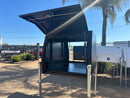 STAFFORD INDUSTRIAL UTE CANOPY 1200MM X 1780MM X 1000MM ALU BLACK 2 DOOR 3MM