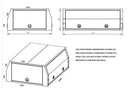 STAFFORD INDUSTRIAL CANOPY 2400X860X1780 BLACK 3MM 3 DOORS