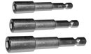 T&E 3 Piece 1/4" Hex Magnetic Nut Setters (Long Series)