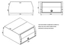 STAFFORD INDUSTRIAL UTE CANOPY 1600MM X 1780MM X 1000MM ALU FLAT 2 DOOR  3MM