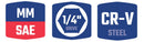 WORKPRO 70PC  1/4" DR. 6 POINT SOCKET SET