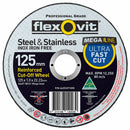 FLEXOVIT 125MM TUB OF 100 WHEELS
