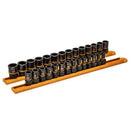 28 PC. 1/4” & 3/8” DRIVE BOLT BITER™ IMPACT EXTRACTION SOCKET SET