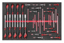 TENG 741PCE 26"12 DRAWER STACK TOOL KIT, METRIC & IMPERIAL, EVA TRAYS, BLACK