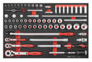 TENG 741PCE 26"12 DRAWER STACK TOOL KIT, METRIC & IMPERIAL, EVA TRAYS, BLACK