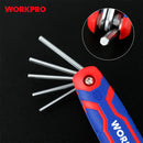 WORKPRO 9PC FOLDING HEX KEY SET(SAE)