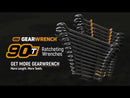 14 PC. 90-TOOTH 12 POINT SAE COMBINATION RATCHETING WRENCH SET