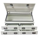 STAFFORD INDUSTRIAL 4 DRAWER 1300MM ANGLED WHITE TOOL BOX