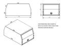 STAFFORD INDUSTRIAL UTE CANOPY 1200MM X 1780MM X 860MM ALU CHECKER PLATE 2 DOOR 2.5MM