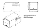 STAFFORD INDUSTRIAL DOGBOX 900MM X 1780MM X 860MM BLACK CANOPY