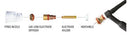 ULTRAMAX WP17/18/26 CHAMPANGE NOZZLE KIT WITH 2.4MM ADAPTOR